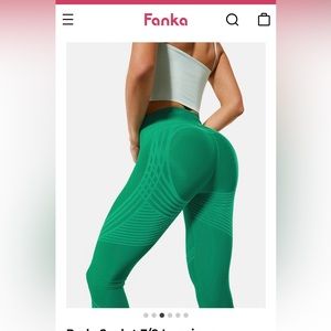 Fanka viral reversible leggings, green, size small. Never worn.